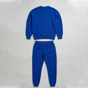 Conjunto Deportivo Personalizado Azul para Mujer, Sudadera de Forro Polar, Pantalones Deportivos, Conjunto de Dos Piezas para Invierno, Impermeable y Ecológico - Product Image 4