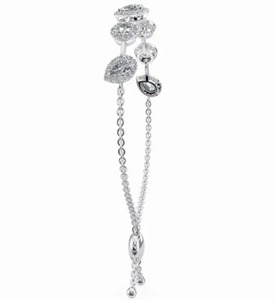 Bracelet ajustable Isabella Unity en forme de poire et de rond, 3,751 carats, 109 pierres, or jaune, rose et blanc 9k, 14k, 18k, luxe, formes multiples - Product Image 3