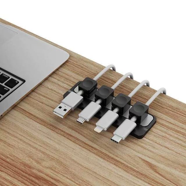 2026 Newest Cable Management, Magnetic Cord Organizer Desk Cord Holder Wire Keeper with 4 Magnetic Cable Clips