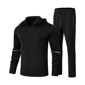 Men's Tracksuits Set Full Zip <b>Jacket</b> Hoodie Sweatsuit <b>Running</b> Sport Pants Outfits for Men with Zipper Pockets Comfortable - Product Image 1