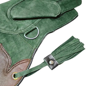 OEM Service Available New Design <b>Long</b> Cuff Left Hand Cow Hide Nubuck Leather Falconry <b>Gloves</b> for Eagle Hunting Carbon Shaft - Product Image 2