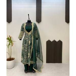 Conjunto de Blusa y Dupatta para Mujer, Diseño de Alta Costura, para Fiestas - Product Image 6