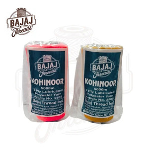 Fil à coudre Bajaj Kohinoor 5000 mètres, fil en polyester haute résistance pour la couture, la broderie et l'usage industriel - Product Image 2