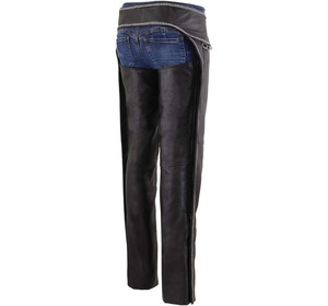Samroz Sports <b>Leather</b> Premium <b>Leather</b> Motorcycle Riding <b>Chaps</b> for Women Bikers - Product Image 2