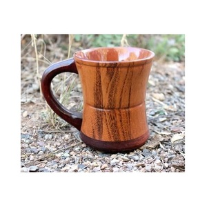 Mug à café rustique en bois, fait main, en bois massif naturel, vaisselle écologique pour la maison, la cuisine et la salle à manger - Product Image 1