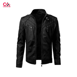 Custom <b>Real</b> <b>Leather</b> <b>Jacket</b> <b>Leather</b> <b>Jackets</b> Factory Price <b>Jacket</b> Pakistan Lamb <b>Leather</b> Wholesale Fashion Men Black Custom Brand - Product Image 3