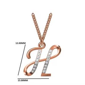 Collier pendentif lettre H plaqué or 18 carats, élégant et tendance, idéal pour femme, idée cadeau parfaite - Product Image 4