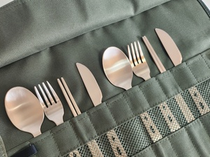 Ensemble de couverts biodégradables NOBBAN en CPLA, couteau, fourchette, cuillère, baguettes, ustensiles jetables pour hôtel, restaurant, fête, camping - Product Image 6