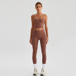 Vêtements de fitness pour femmes, hauts de yoga sans couture, couleurs unies, manches longues, crop tops de sport, ensembles de yoga respirants et à séchage rapide - Product Image 2
