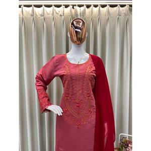 Conjunto Elegante y Moderno de Top y Pantalón de Chifón XL para Fiesta con Dupatta - Product Image 1