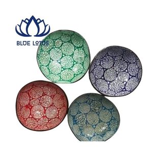 HIGH QUALITY Sustainable Vietnamese Handmade <b>Pearl</b> Mosaic Coconut Bowl Classic Design Dishwasher Safe for Home Styling Supply - Product Image 1