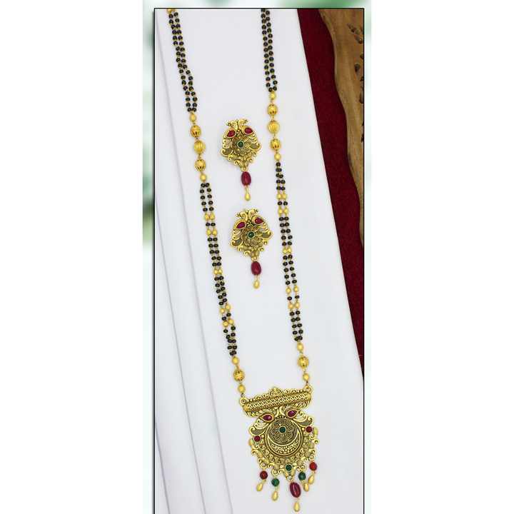 Mangalsutra Traditional Indian Style Meenakari Designer Pedant Floral Shape Mangalsutra for Bridal Indian Jewelry Dubai Jewelry