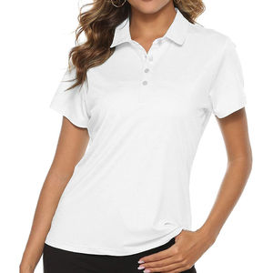 Chemises polo pour femmes respirantes en gros, logo brodé personnalisé, t-shirts de haute qualité, polos unis personnalisés, polos unisexes - Product Image 2