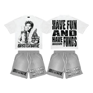 Ensemble décontracté deux pièces pour homme : T-shirt et short d'été frais pour l'extérieur - Product Image 6