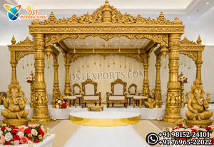 Elegante Mandap Hindú para Bodas, Color Personalizado, Estilo Raj Mahal, Desmontable, Portátil, con Jali Tallado, para Eventos en EE. UU. - Product Image 6