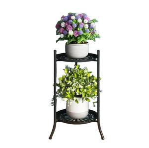 Dual-Tier Iron Customized Flower <b>Pot</b> Holder Indoor Outdoor Home <b>Decor</b> Planters <b>Pots</b> <b>for</b> Floor Use - Product Image 3