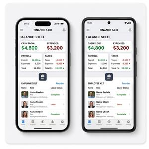 Application de gestion d'entreprise Royalcraft – Outils de CRM, comptabilité, gestion des stocks, des ventes et des équipes pour iOS/Android - Product Image 3