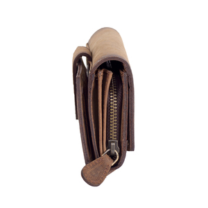 Portefeuille long vintage en cuir brut pour femme, vente en gros, avec fermeture à fermoir personnalisée, organisateur de voyage RFID - Product Image 6