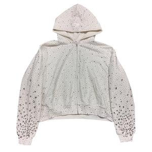 Sweat-shirts à capuche tendance pour hommes avec strass, nouveaux modèles personnalisés, hiver, épais, 100% coton, imprimés numériquement, coupe oversize - Product Image 2