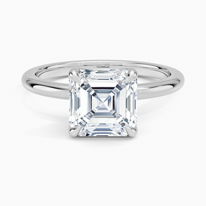 Bague BOJ 065 Coupe Asscher en Argent 925, Bague Solitaire Elodie avec Diamant Moissanite 2ct Couleur D VVS1 Certifiée GRA, Prix Réduit - Product Image 1