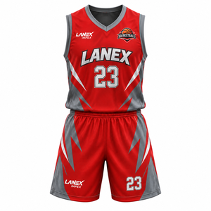 Conjunto de Pantalones Cortos y Camiseta de Baloncesto Personalizados de Alta Calidad, Transpirables, de Malla, de Secado Rápido, Uniformes Deportivos Sublimados para Equipos Masculinos - Product Image 1