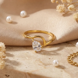 Modern Geometric Design <b>Ring</b> 304 Stainless Steel with 18K Real Gold PVD Plated Finish Durable Fashion Jewelry <b>Rings</b> for Women - Product Image 4