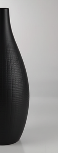 Luxury Grid Textured Matte Black Metal <b>Flower</b> Vase Elegant Handcrafted Modern Home Decor Centerpiece <b>Single</b> Unit Only - Product Image 6