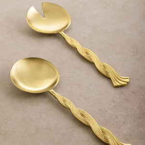 Premium Metal Salad Server Set Mirror Polish Stainless Steel <b>Serving</b> <b>Spoon</b> And Fork For Wedding Party And Catering - Product Image 1