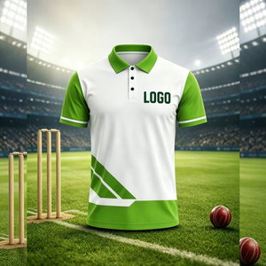 เสื้อโปโลแบบใหม่สั่งทำพิเศษ สีขาว แดง ดำ ลายพิมพ์ดิจิทัลแบบ Color-Block เหมาะสำหรับกีฬาคริกเก็ตและฟุตบอล - Product Image 6