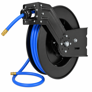 Premium Air <b>Hose</b> Reel <b>Wall</b> <b>Mount</b> 3/8 in x 50 ft Garden <b>Hoses</b> Auto Rewind Spring Driven 300 PSI Workshop <b>Hose</b> GAPGAR013 - Product Image 2