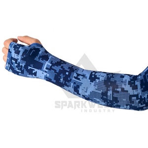 Manchon de cyclisme unisexe imprimé camouflage anti-UV en Spandex et Polyester pour adulte, sans couture - Product Image 3