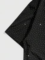 T-shirts pour hommes surdimensionnés personnalisés entièrement ornés de strass, style hip-hop streetwear, t-shirt scintillant à manches courtes, cristaux