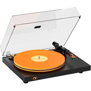 Orange Vinyl <b>Record</b> <b>Player</b> Turntable with Dust Cover <b>USB</b> DAC Bluetooth Stereo Audio for Home - Product Image 2