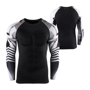 Vêtements de sport pour hommes, t-shirts de compression, séchage rapide, légers et respirants, vêtements d'entraînement pour hommes, t-shirts de compression - Product Image 1