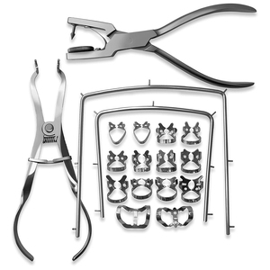 Kit de barrage en caoutchouc professionnel pour les procédures d'isolement et les applications de traitement clinique, kit complet de barrage en caoutchouc - Product Image 1