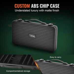 Set di Chip da Poker in argilla da 14 grammo, peso massimo da 300 pezzi, custodia completa per il vassoio da gioco per il Blackjack Texas Hold'em - Product Image 6