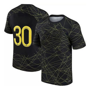 Custom Football Jersey Set <b>Black</b> Gold Line Pattern Soccer Uniform Shirt Shorts <b>Socks</b> Breathable Quick Dry Sportswear Training - Product Image 3