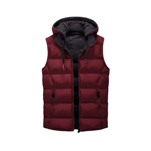 Chaleco de Plumón de Invierno de Alta Calidad, a la Moda, con Capucha, Sin Mangas, con Cierre de Cremallera, Servicio OEM para Hombre - Product Image 6