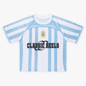 Camiseta de Fútbol a Rayas con Logotipo Personalizado de Alta Calidad - Jersey de Fútbol Sublimado - Camiseta Deportiva de Secado Rápido para Hombre OEM - Product Image 2