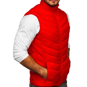 Men's <b>Quilted</b> Puffer Vest Sleeveless Zip Up Waistcoat Waterproof Breathable Windproof <b>Winter</b> Outerwear - Product Image 1
