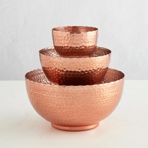 Corbeille à fruits en cuivre, bol décoratif pour table à manger, centre de table fait main, décoration de cuisine moderne, fabricant OEM ODM Inde - Product Image 6