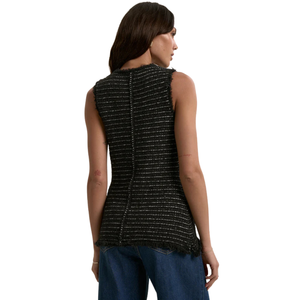 Haut sans manches en tricot texturé pour femme, col rond, décontracté, léger, élégant, idéal pour l'été et les superpositions - Product Image 4