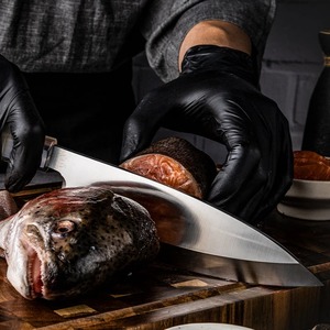 Cuchillo de Chef Japonés de Acero Inoxidable con Acabado Mate-Pulido, Mango de Madera, Cuchillos de Cocina para Filetear, Cuchillo para Sashimi - Product Image 2