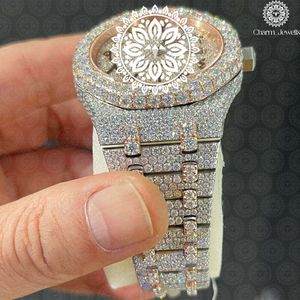 Charm Jewells Montre de luxe pour homme en acier inoxydable, boîtier carré de 40 mm, mouvement mécanique analogique, date automatique, résistance à l'eau 10 bars - Product Image 5