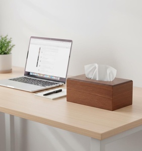 Caja de pañuelos de madera minimalista – Moderno dispensador rectangular de madera para pañuelos, ideal para decoración del hogar, oficina y hotel, venta al por mayor - Product Image 3