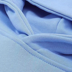 Sudadera con Capucha Unisex Azul Claro Personalizable, Ecológica, con Bolsillo de Forro Polar, Gruesa, 100% Algodón, Estilo Urbano para Hombre - Product Image 4