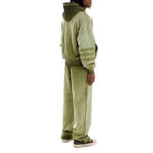2025 Winter Oversized French Terry <b>Hoodie</b> for <b>Men</b> 500 Gsm Acid Wash Distressed <b>Plain</b> Dyed Manufacturer <b>Hoodie</b> - Product Image 4