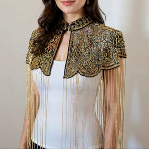 ผ้าประดับพู่ห้อยประดับลูกปัดหนัก สำหรับชุดโอตกูตูร์ ชุดเต้นรำลาติน ชุดราตรี - Product Image 1