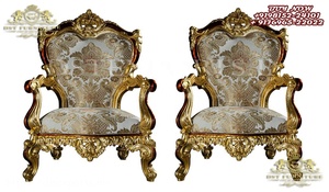 Royal Look <b>Gold</b> Carved <b>Sofa</b> Set for Living Area French Style Hand Carved Living Room <b>Sofa</b> Set Royal Style Living Room <b>Sofa</b> Set - Product Image 2