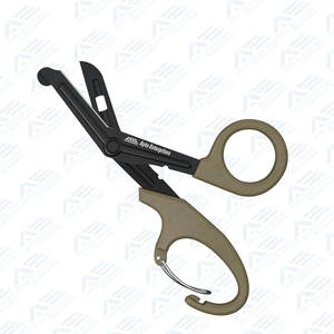 Tijeras para traumatismos médicos de 7,5 pulgadas, tijeras de vendaje de grado quirúrgico, cuchillas antiadherentes recubiertas de fluoruro, instrumentos médicos - Product Image 2